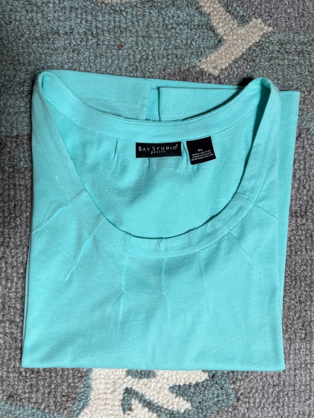 Light Aqua Soft 100% Cotton Top   PL